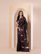 KAVVYA BROWN HANDLOOM SILK SAREE